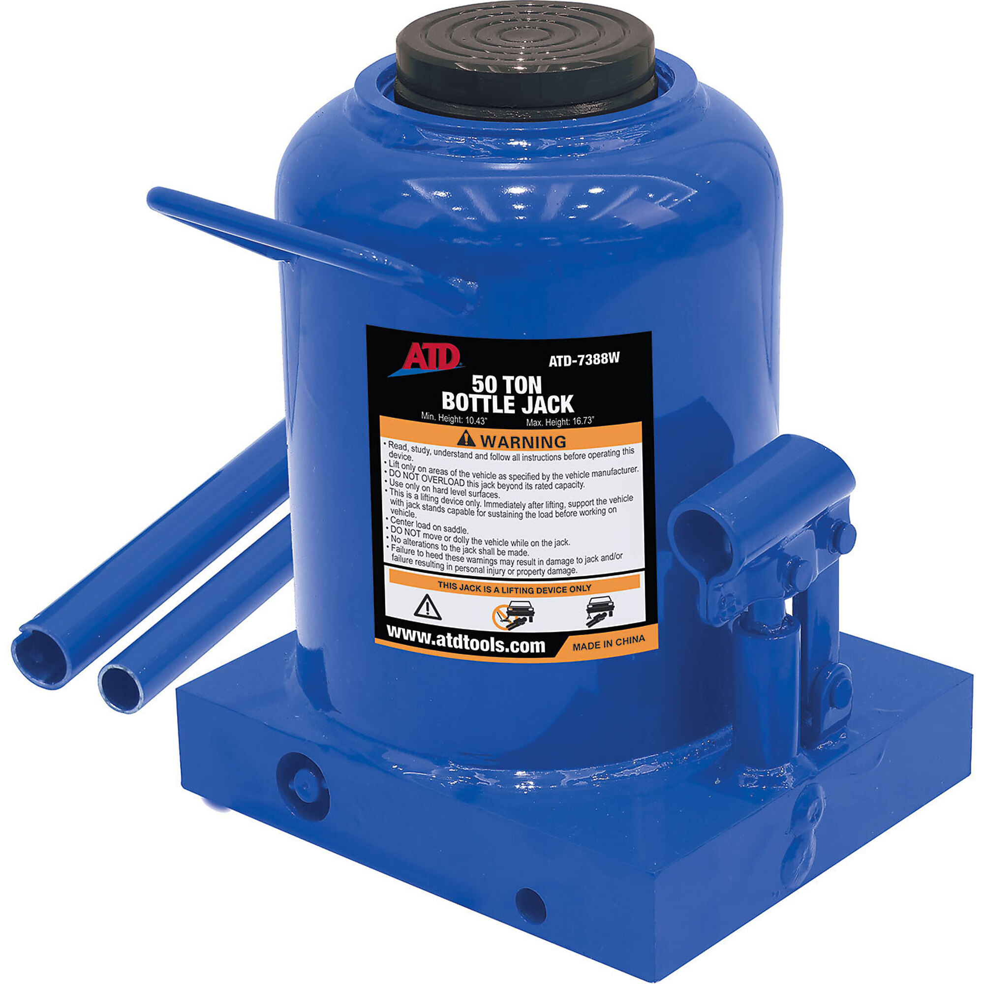ATD Jack Bottle 50 Ton Heavy Duty Side Pump, Model# 10664